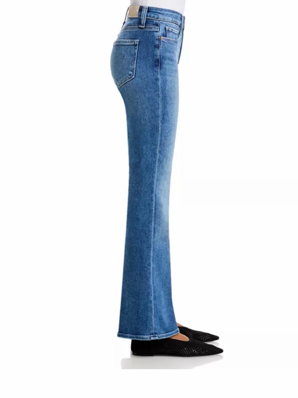 Paige Petites High Rise Laurel Canyon Jeans in Monaco Mist Sz 24 - Picture 4 of 15
